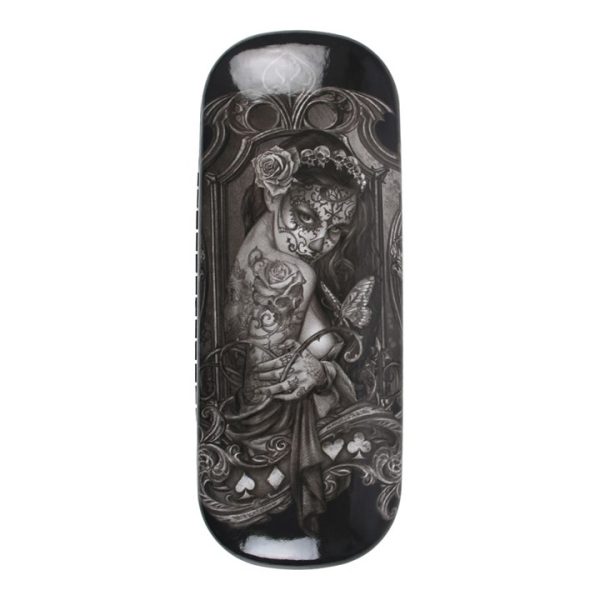 Tattooed lady glasses case